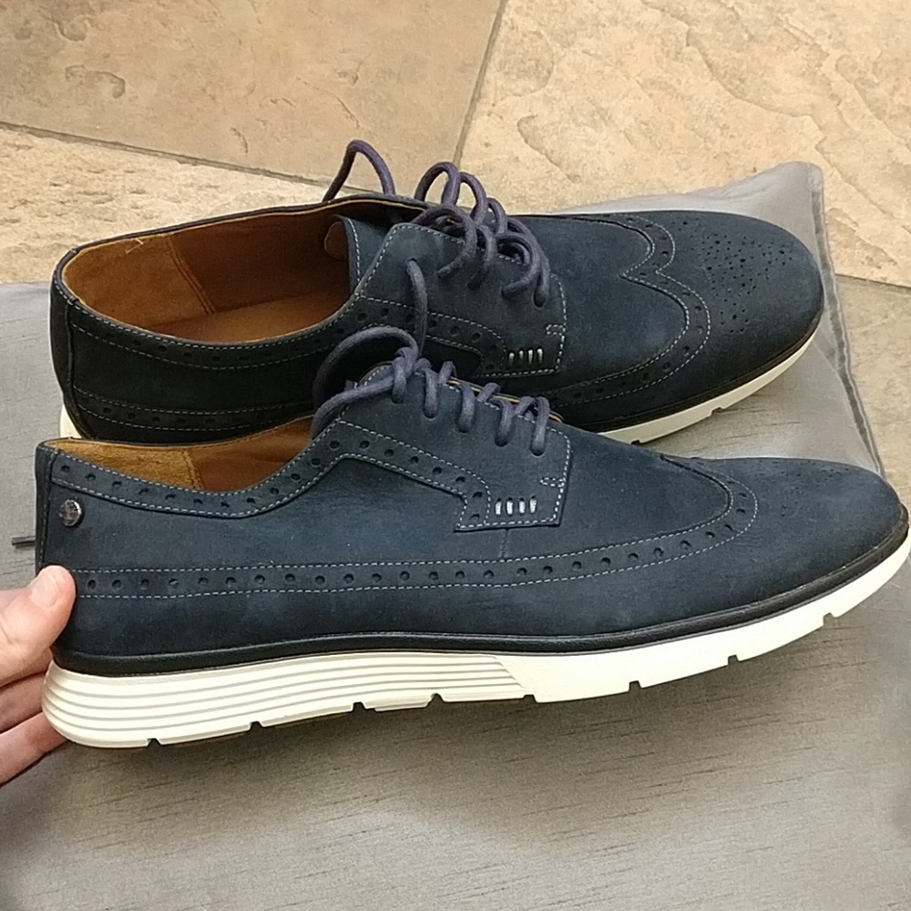 New $120 Timberland Suede wingtip shoes Sensorflex